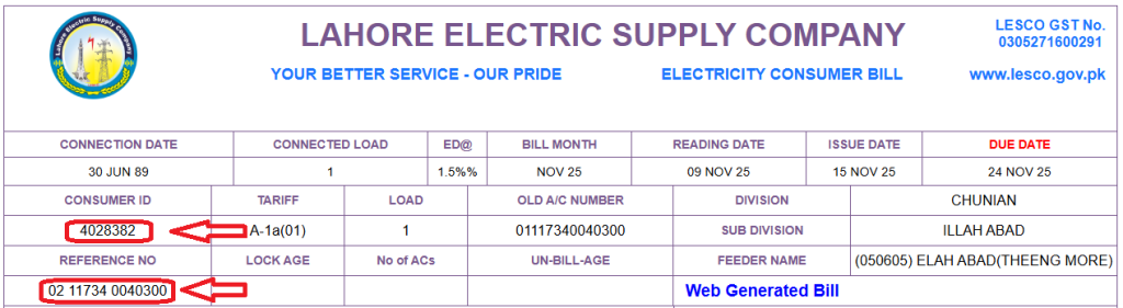 Lesco Online Bill 1 Lesco Online Bill
